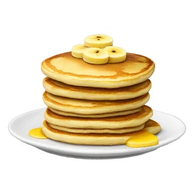 Pancakes with banana sticker