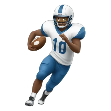 A guy playing football sticker