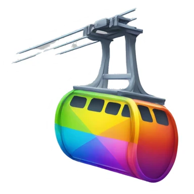 rainbow ski lift tube sticker