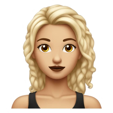 una ragazza con i capelli neri e le meshes bionde un piercing (il nostril) e molto bella sticker