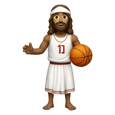 Jesus Christ playing basketball  sticker