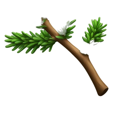 Spruce branch without decorations sticker