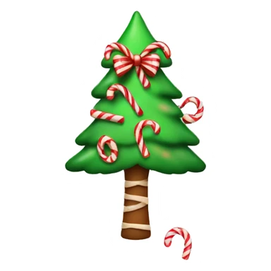 Christmas tree with candy canes  sticker