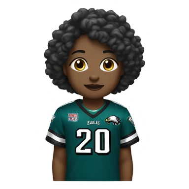 cute little black with silver dog wearing a eagles jersey  sticker