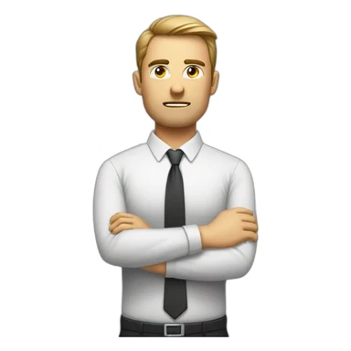 man-hr-manager-crossed-arms-angry-profile-in-profile-image sticker
