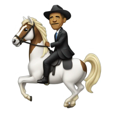 Obama on a horse sticker