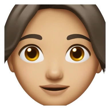 A girl with short dark brown hair and dimples around her mouth  sticker