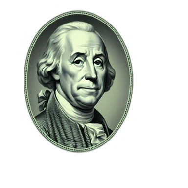 US dollar black bill sticker