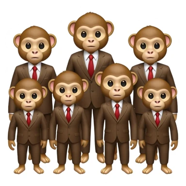 monkey in suits sticker