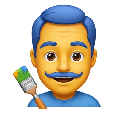 caricature style paint sticker