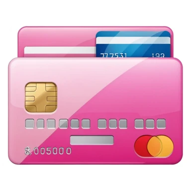 mix pink and white bank and credit card sticker