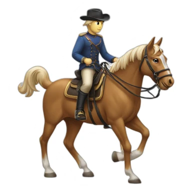 Chat sur chien sur cheval sticker