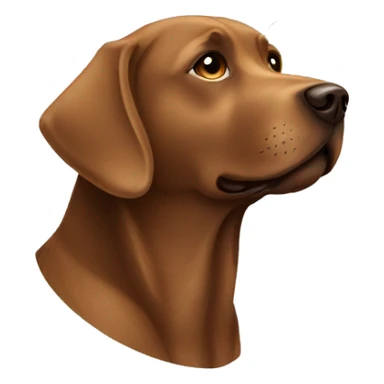 Brown Labrador calling from phone sticker