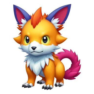cute kawaii cool edgy Digimon-Fakemon-animal full body sticker