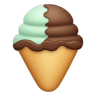 Icecream with a slit in the middle sticker