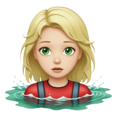 sad cs major who is a pretty girl with blond hair and green eyes drowning on ship sticker