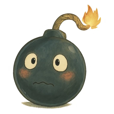 ghibli style bomb sticker