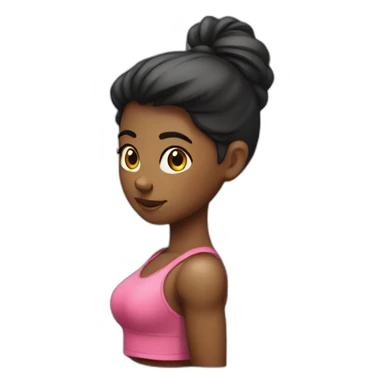 fitness girl torso sticker