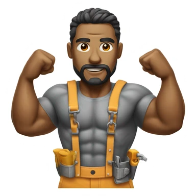 Muscular master of repair phone  sticker