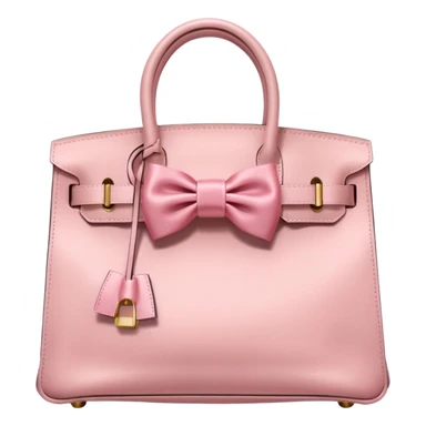 light pink birkin bag with bow sticker