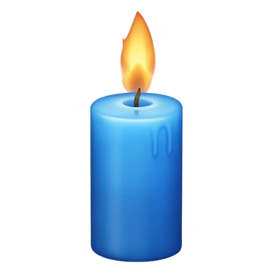 Blue candle sticker