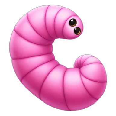 pink worm sticker