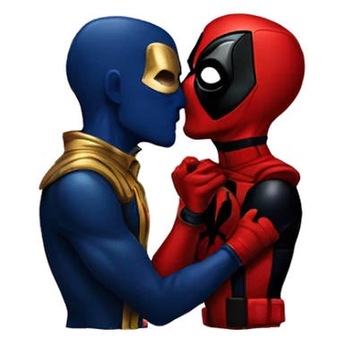 Homelander kissing Deadpool sticker
