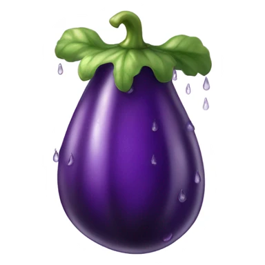 Wet eggplant  sticker