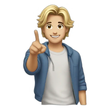 Cole sprouse saying hi  sticker