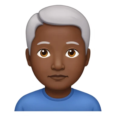 Nam, 60 tuổi, đầu đinh, da đen, mặt tròn sticker