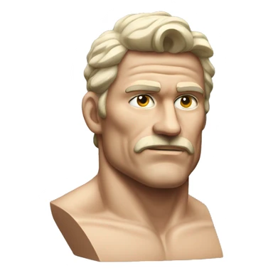 bust of muscular man sticker