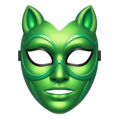 glitter green toxic mask sticker