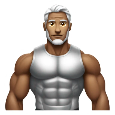 silver man muscular flex sticker