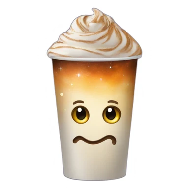 galaxy latte cup sticker