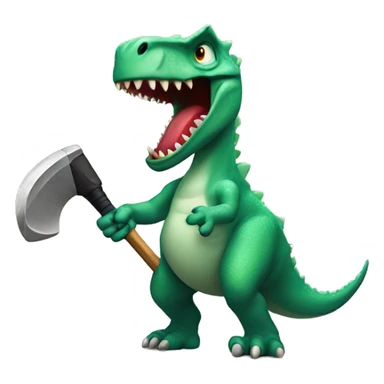 angry dino with a club sticker