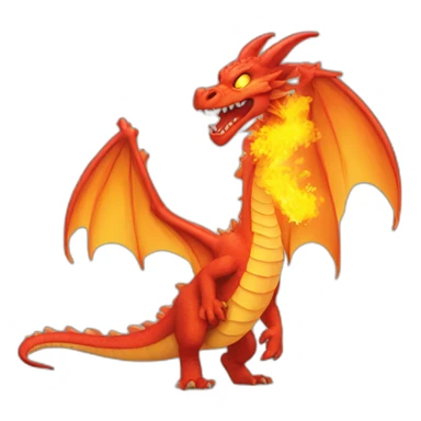 Dragon breathing fire sticker