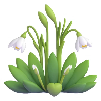 snowdrop flower sticker