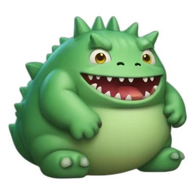 fat fat fat kaiju sticker