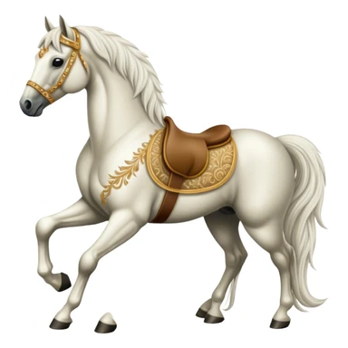 Horse doing tufting  sticker