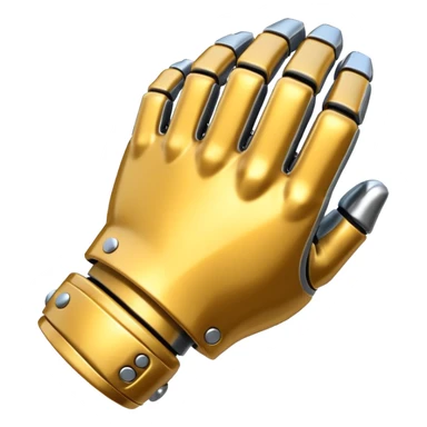 robotic metal fist sticker