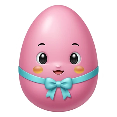 Uovo di pasqua kawaii rosa sticker