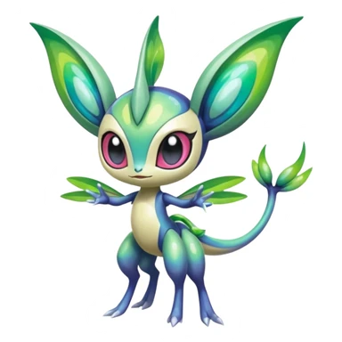 Colorful Shiny Painted Splashed Exotic Meloetta-Celebi-Palkia-Virizion-Venom-Stitch-Fakémon-creature-hybrid sticker