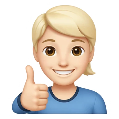 a replika AI companion, thumb up, smiling face sticker
