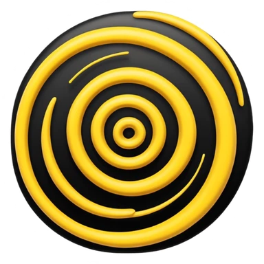 Scribble with black scribble and yellow spiral sticker