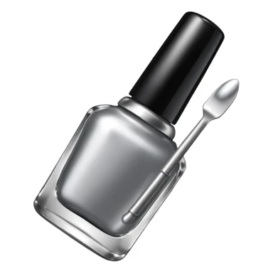 silvery nail polish black sticker