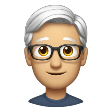 Tim Cook petting Craig Federighi sticker
