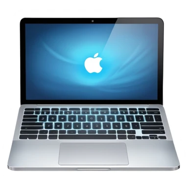 A modern laptop with a glowing screen and sleek aluminum body sticker