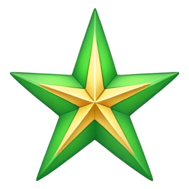 The green star of morocco flag sticker