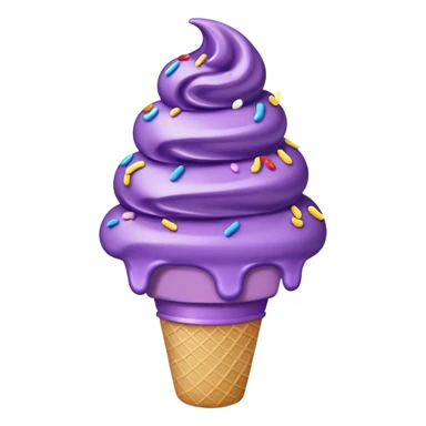 Purple ice cream  sticker