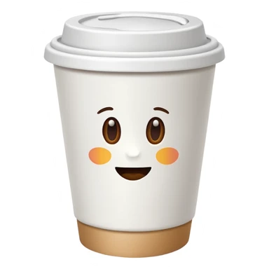 Coffee cup – paper cup with lid sticker